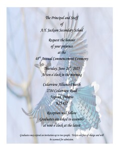 2025 Commencement Invitation