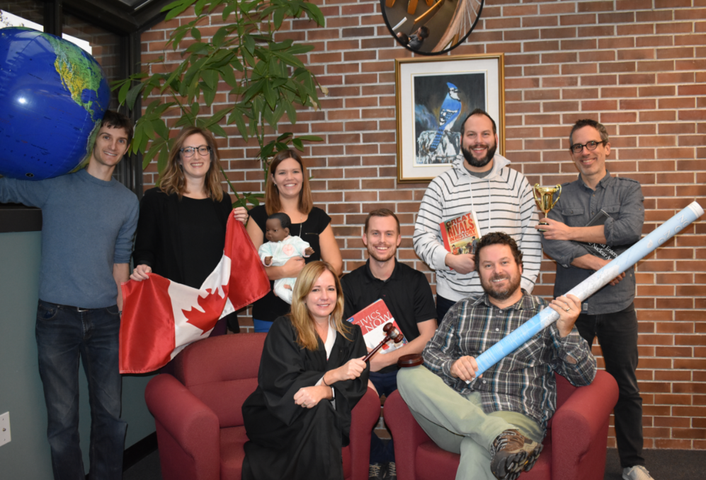 group photo of the canadian and world studies teachers